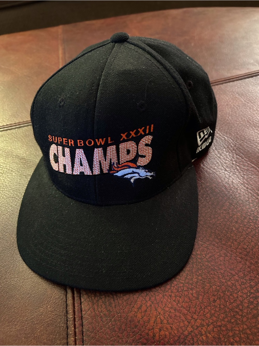 Denver Broncos Super Bowl XXXII Champions Black Snapback Hat